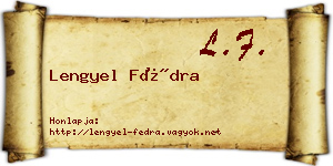 Lengyel Fédra névjegykártya